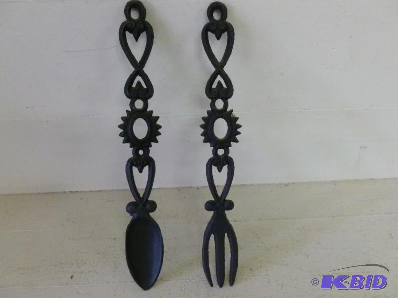 lot 41 image: Lot of two cast metal kitchen wall ...