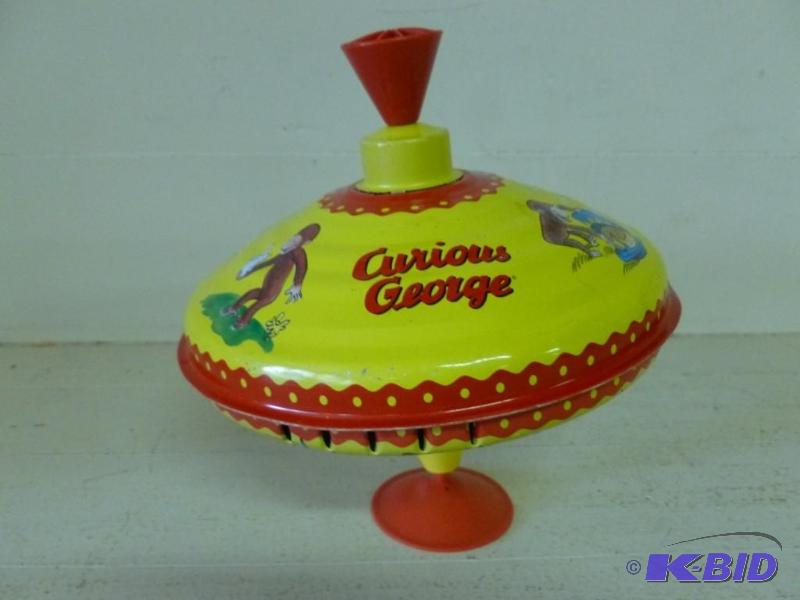 lot 96 image: Large Curious George metal top that...