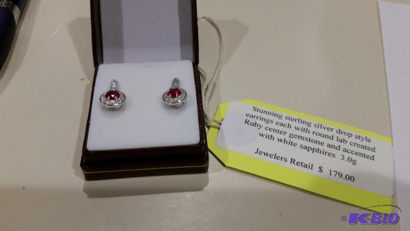Ruby and Sapphire Earrings