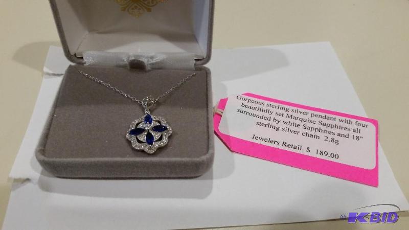 Blue Sapphire Pendant Necklace