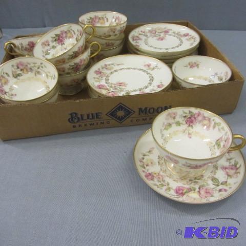 lot 105 image: Limoges Cups, Saucers