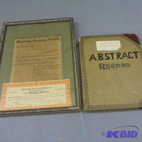 lot 77 image: Abstract Receipt Book