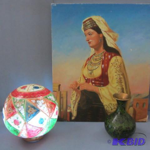 lot 84 image: Portrait, Vase, Shade