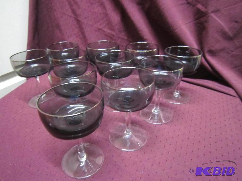 Green Glass stemware