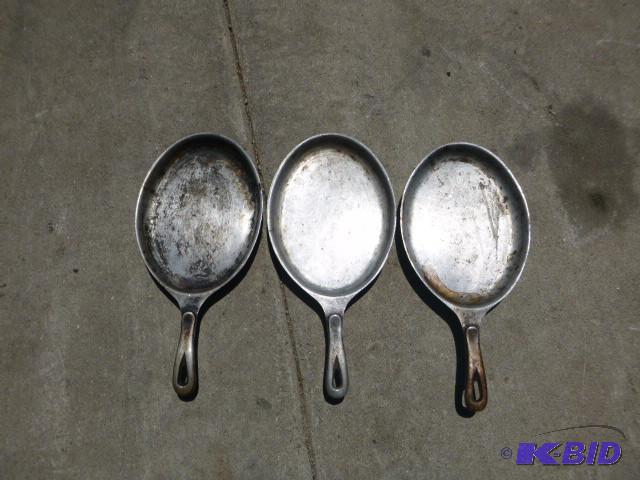 lot 35 image: 3 Bon Chef Aluminum Frying Pans...