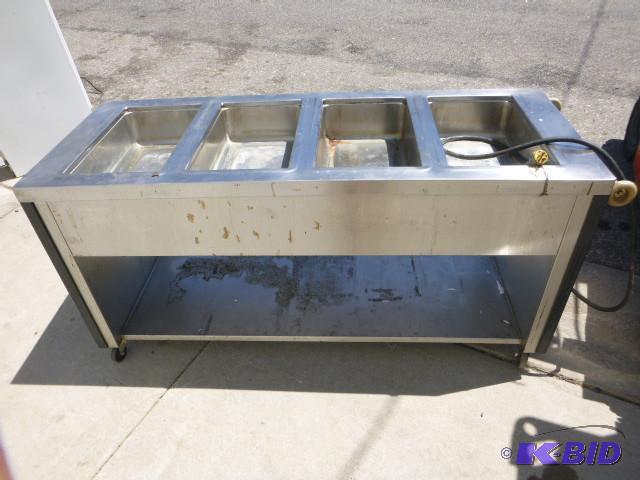 lot 47 image: Stainless Steel Steam Table On cast...