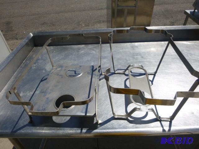 lot 52 image: 2 Sterno Pan Holders Stainless Stee...