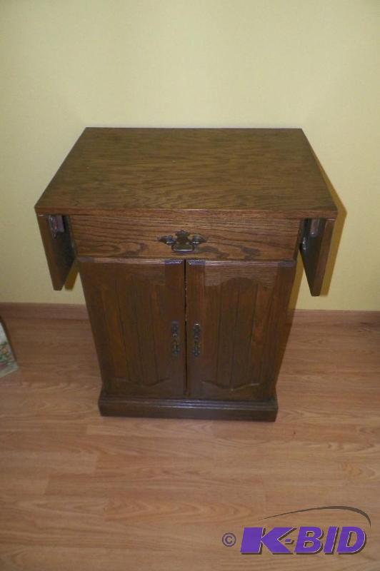 lot 10 image: Wood Cabinet with drop sides