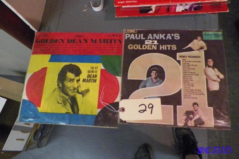 lot 29 image: 2 1965 Korea Import 33 13 Records Dean Martin & Paul Anka