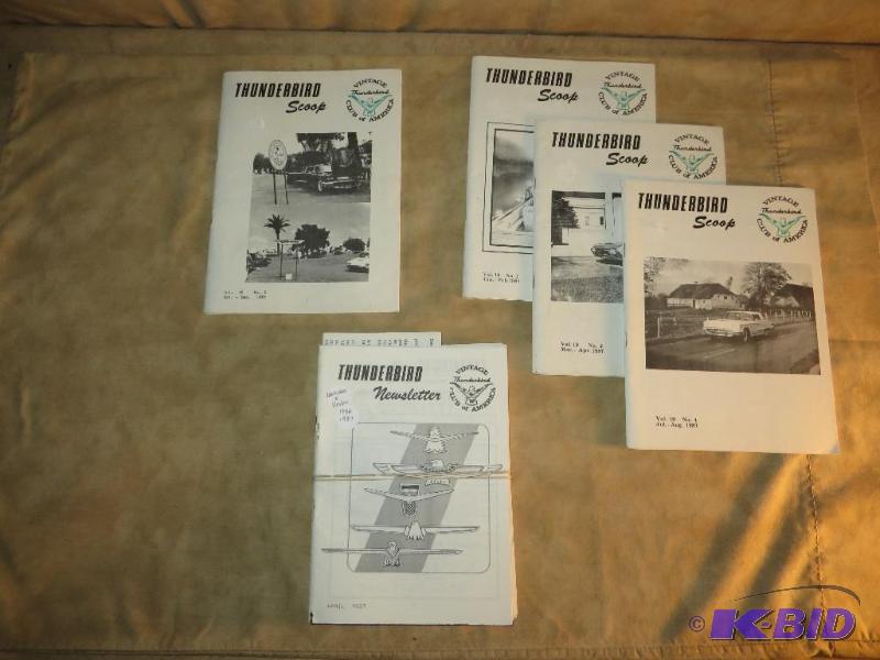 lot 102 image: Thunderbird Scoop - copies from 1986 and 1987 ---- Also Newsletters from 1987 and Rosters