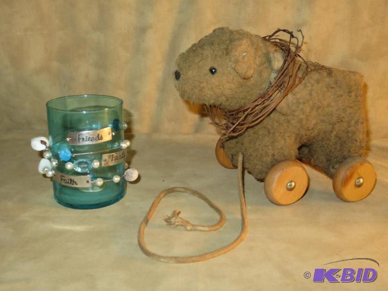 lot 110 image: Vintage () New () Teddy Bear on WHEELS