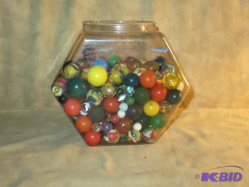 lot 16 image: Vintage lot of Marbles, Vintage Rubber Balls