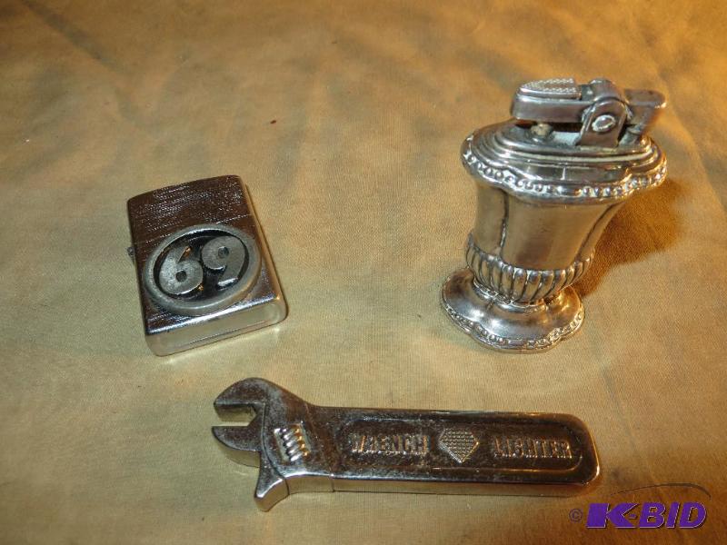 lot 28 image: 3 UNIQUE LIGHTERS