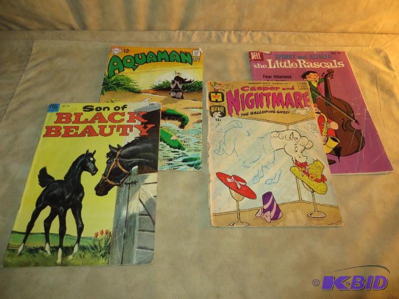 lot 32 image: 4 Comic Books (1) Black Beauty (1) Aquaman (1) Casper and Nightmare (1) The Little Rascals