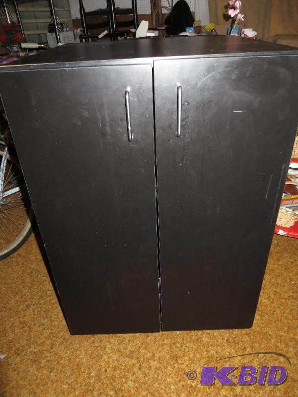 lot 90 image: LARGE SIZED BLACK CABINET (with vents)