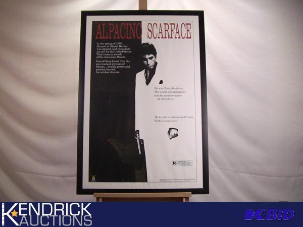 lot 101 image: Framed Al Pacino Scarface Poster