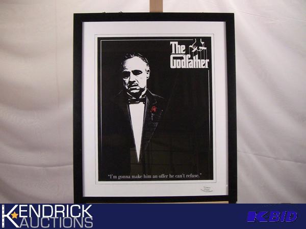 lot 102 image: Framed The Godfather Poster
