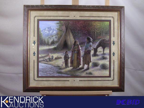 lot 106 image: Wood Framed Lithograph by Sambataro