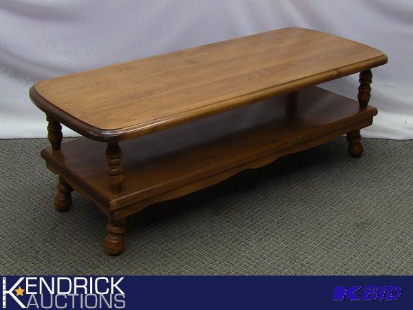 lot 11 image: Vintage Solid Turned Wood Town Square Coffee Table