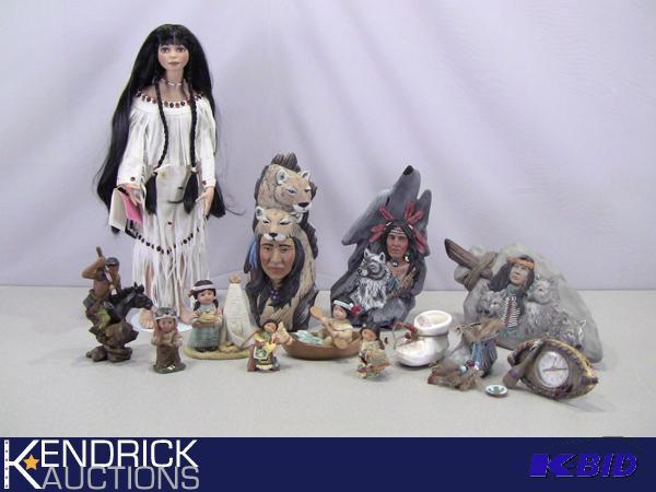 lot 112 image: Lot of Native American Doll, and Figurines