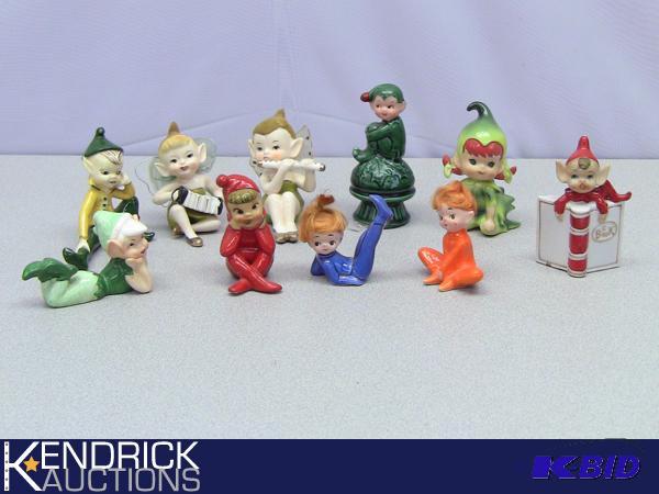 lot 120 image: Collection of Vintage Porcelain Elf Figurines