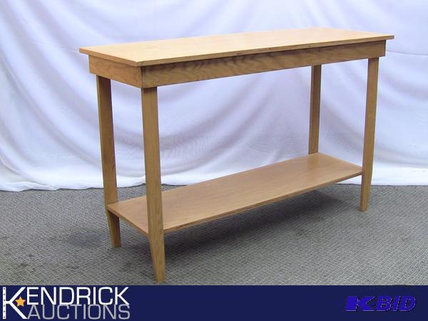 lot 13 image: Mint Condition Solid Wood PlantEntryway Table