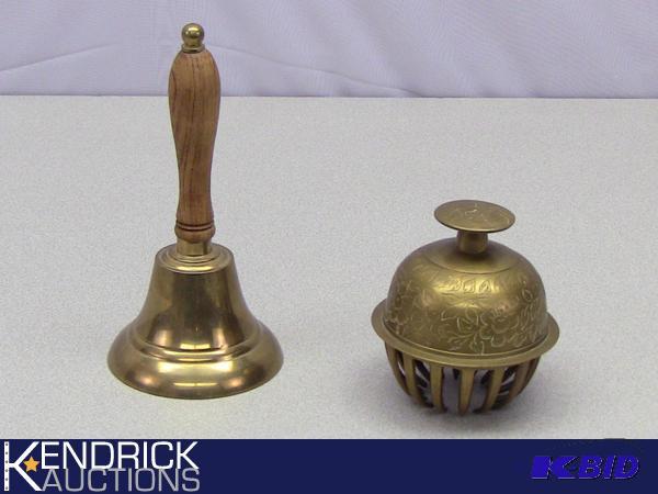 lot 131 image: 2 Vintage Brass Bells
