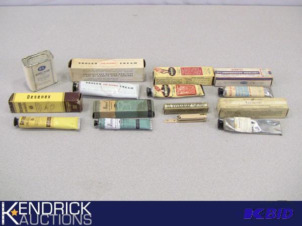 lot 135 image: Lot of Vintage Snake Oil Tubes of Medicated Creams, and Ointments