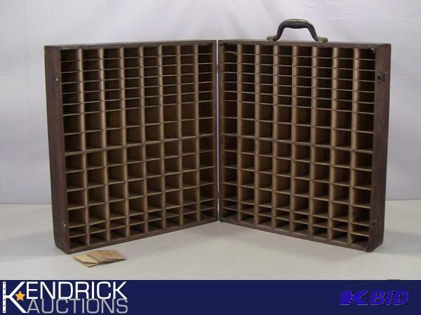 lot 139 image: Antique Train Mail Car Zip Code Separator Case