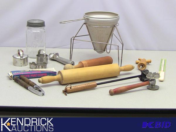 lot 41 image: Lot of Vintage CookingBakingCanning Utensils