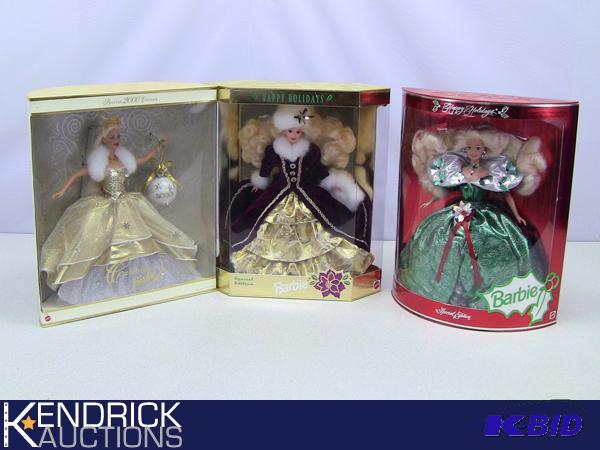 lot 56 image: New in Box Collectible ChristmasNew Year Barbies