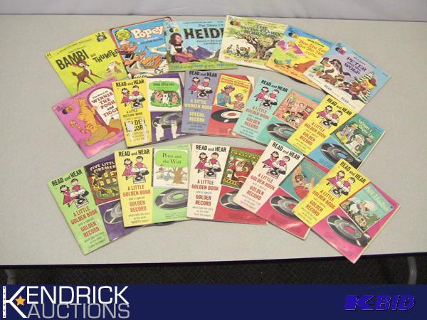 lot 74 image: Lot of Vintage Children Story Book Vinyl 45 Records