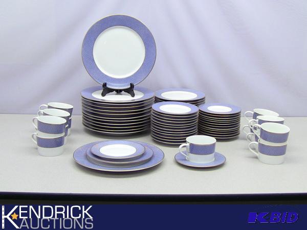 lot 92 image: 65 Piece13 Serving Set of Vintage Block Spal Blue Skies Dishes