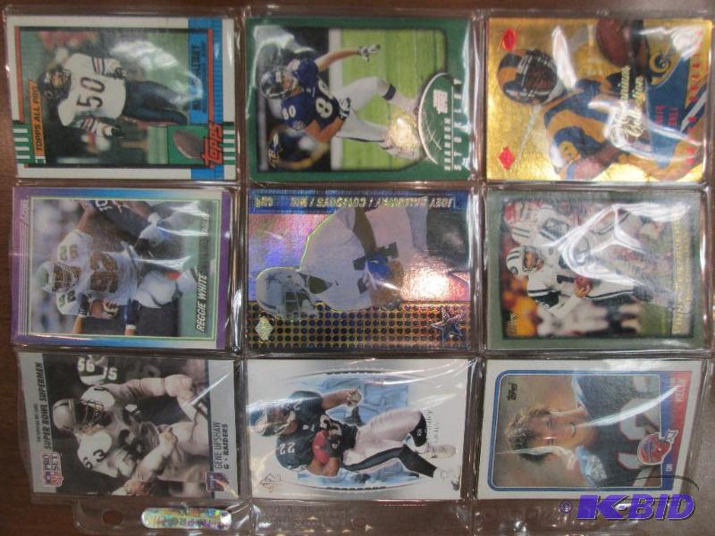 Page of football cards, be sure to see photo ...
