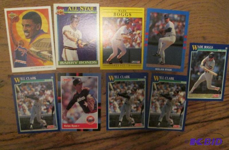 Lot of Wade Boggs, Nolan Ryan, Barry Bonds, K...