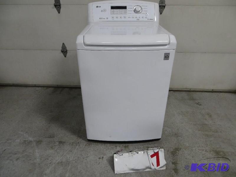 lot 7 image: LG WT4870CW White 27" Top load Washer wi...
