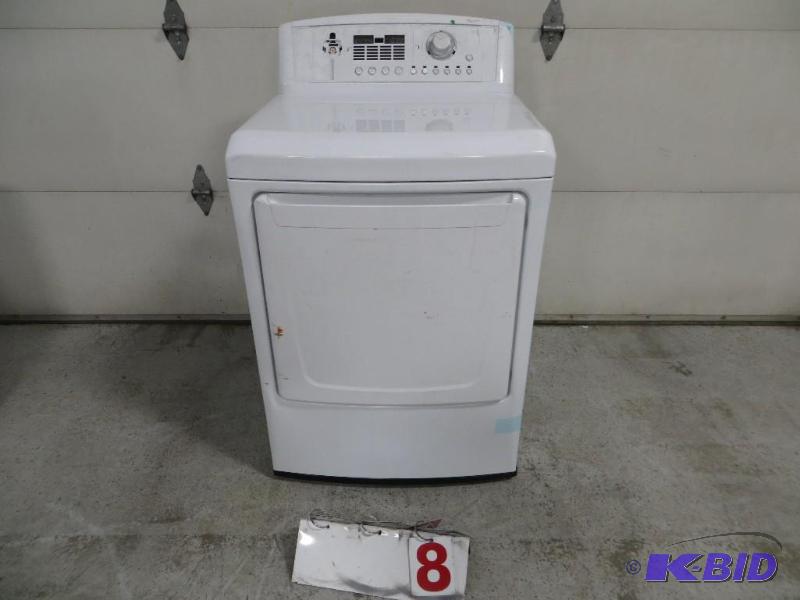 lot 8 image: LG DLEX4870W&nbspWhite Electric Dryer with 7...