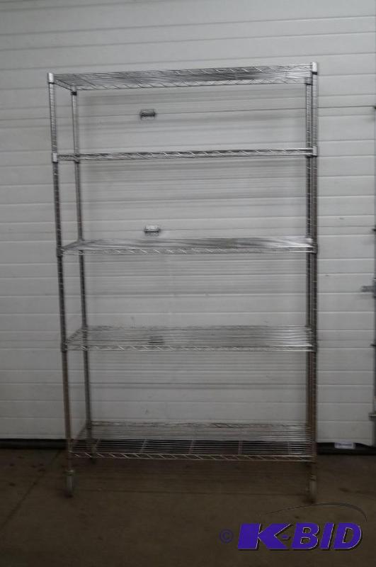 Rolling 5 shelf rack