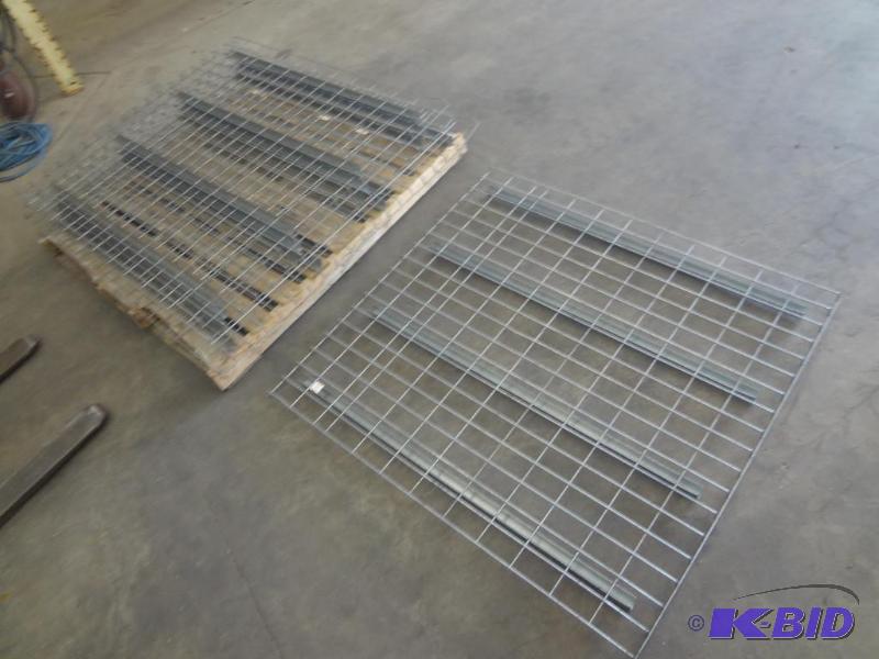 lot 124 image: (5) 45&quotx50" Pallet Racking Shelf Gr...