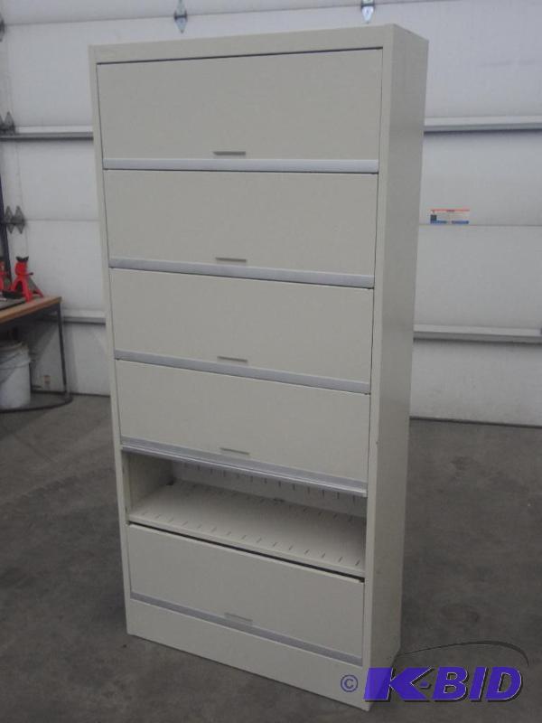lot 127 image: 7ft 6-Drawer Lateral File Cabinet...