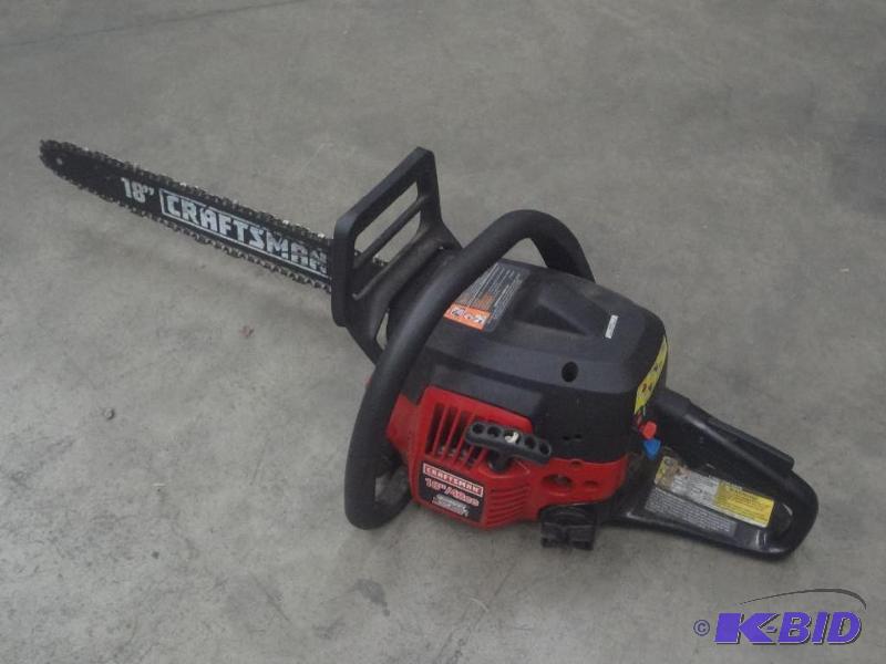 lot 27 image: Craftsman 18" 42cc Chainsaw, Runs...