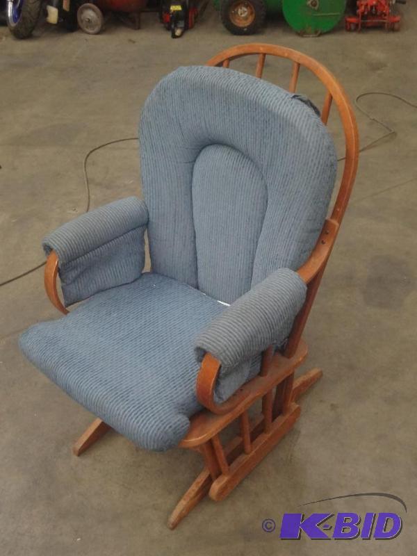 lot 36 image: Wood Framed Rocker Chair...