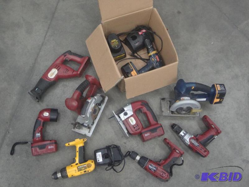 lot 38 image: Large Lot Of Misc Cordless Tools...