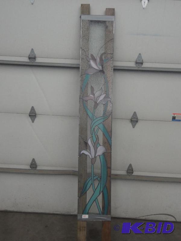 lot 69 image: (1) Nice Stained Glass 12&quotx80" Entr...