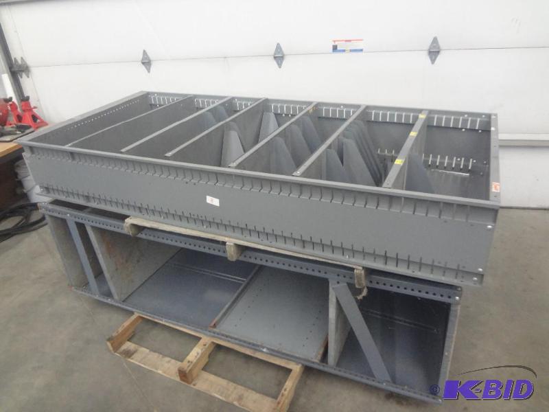 lot 8 image: (2) 7ft Steel Shop Shelves...