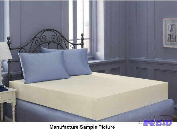 lot 101 image: Memory Foam Mattress Topper - 54 x 76 x 8&quo...