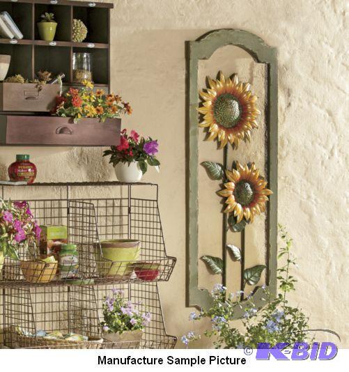 lot 105 image: Sunflower Wall Art -&nbspA durable, weather-...