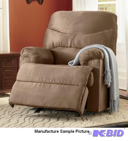 lot 106 image: Acme Recliner Glider - Tan - This recliner ha...