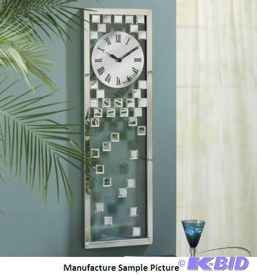 lot 129 image: Glass Mirror Clock -&nbspStriking 10"&n...