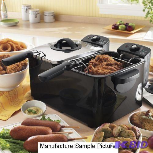 lot 143 image: Ginnys Brand Black and Stainless Dual Deep F...